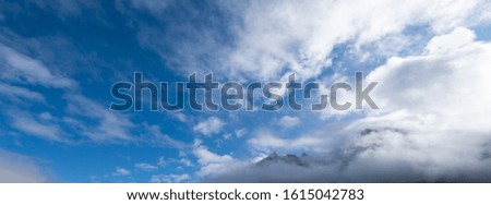 Similar – Image, Stock Photo Alps Panorama Harmonious