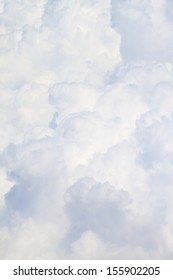 White Fluffy Clouds Full Size Close Up Background