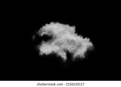 white fluffy clouds isolated black background  clipart
