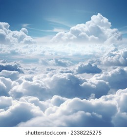 White Fluffy Clouds in the Morning - Shutterstock ID 2338225275