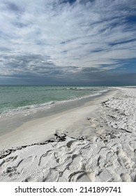 White Fluffy Clouds Over The Gulf Of Mexico Florida White Sand Beach