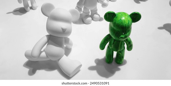 White Fluid Bear : Paint Pouring Art, Graffiti Painting - Powered by Shutterstock - Get 15% off with code: PIKWIZARD15