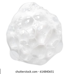 White Foam Bubbles Texture Isolated On White 