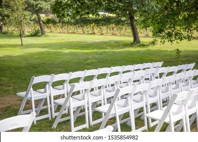 White Foldable Chairs For Outdoor Wedding Ceremony