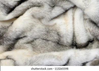 White Fur Mink Background Texture