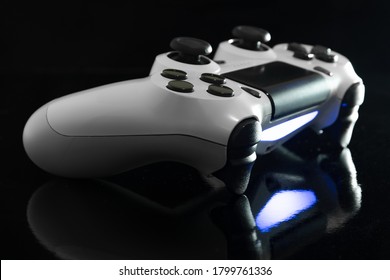 White Game controller in close view