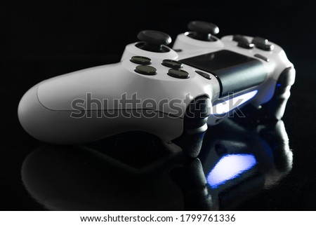White Game controller in close view