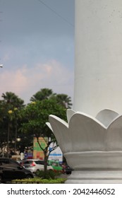 A White Gate Pillar At Bogor Palace