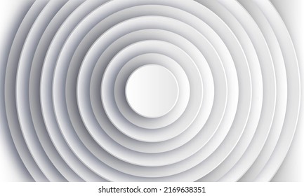 White geometric concept. 3d circles  for business template. Modern and simple pattern.Clean and creative corporate radial background. Abstract texture with circles. surface concept.rings render  - Shutterstock ID 2169638351