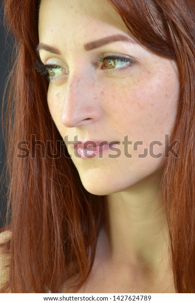 White Girl Red Hair Green Eyes Stock Photo Edit Now 1427624789