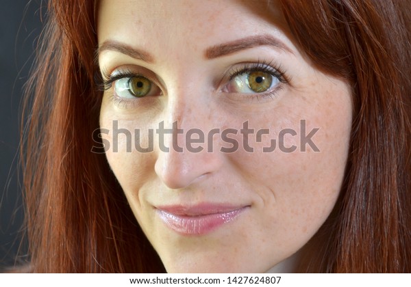 White Girl Red Hair Green Eyes Stock Photo Edit Now 1427624807