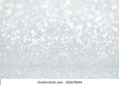 White Glitter Christmas Abstract Background