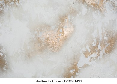 White with gold concrete wall texture or grunge style background