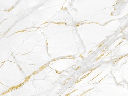 White And Gold Marble Luxury Wall Texture With Shiny Golden Veins Pattern Abstract Background Design For A Cover Book Or Wallpaper And Banner Website.