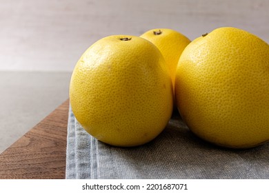 White Grapefruit, A Type Of Sweet And Sour Fruit Grapefruit