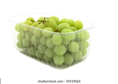 White Grapes In A Plastic Punnet