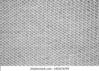 White and gray knit texture seamless pattern.