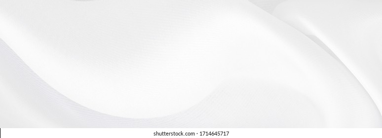 White gray satin texture that is white silver fabric silk panorama background with beautiful soft blur pattern natural. - Shutterstock ID 1714645717