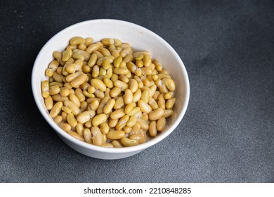 White Green Bean Canned Thin Flageolet Vegetables Fresh Healthy Meal Food Snack On The Table Copy Space Food Background