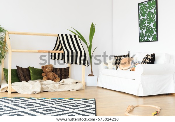 White Green Decor Children Room Wooden Stock Photo Edit Now