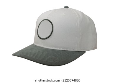 white and green SnapBack Cap isolated on white background