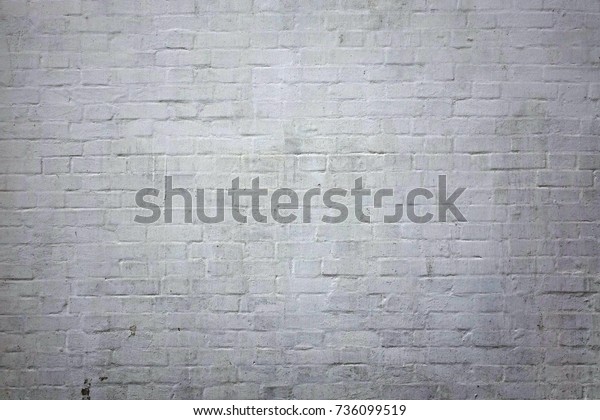 White Grey Brick Wall Background Whitewash Stock Photo Edit Now 736099519