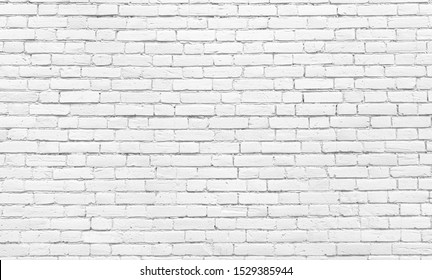 White grunge brick wall texture background - Shutterstock ID 1529385944
