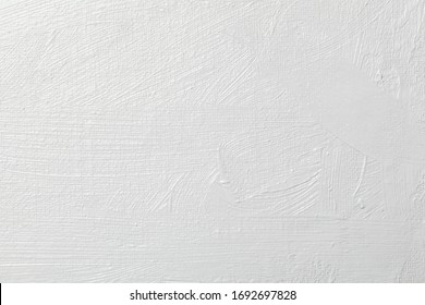 White grunge brush stroke on canvas background