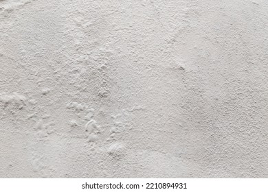 White, Grungy, Abstract, Textured Background Pattern. Rough, Painted Wall, Design Element With Copy Space. Bubbling Paint, Cracks, Smooth And Rough Areas.