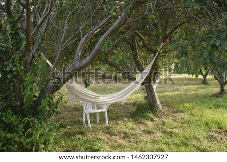 Similar – Empty textile hammock