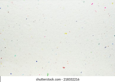 White Handmade Paper Texture With Colorful Spots