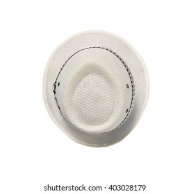 White Hat Isolated On A White, Top View