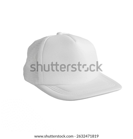 White hat on white background