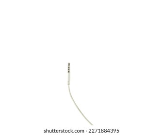 White Headphone Jack on isolated white background