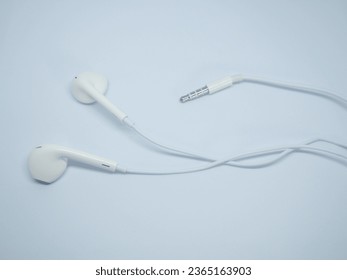 White headphones isolated background image - Shutterstock ID 2365163903