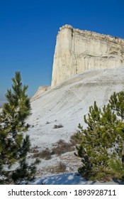 White Hills Near Belogorsk In Winter In Crimea