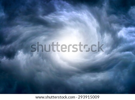 White Hole in the Whirlwind of dark storm clouds