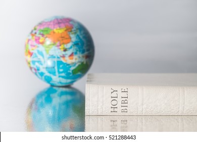 White Holy Bible with Earth, Global â?? Mission of God, the Great Commission