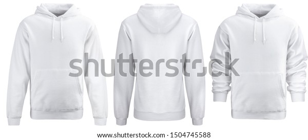 White Hoodie Template Hoodie Sweatshirt Long Stock Photo (Edit Now ...
