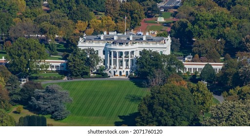 The White House Aerial View From The Washington Monument