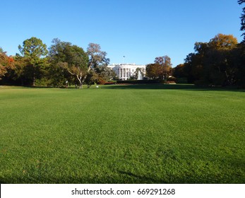 White House Backyard Panoramic Lawn