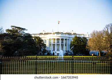 The White House During A Sunday Sunset