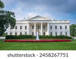 The White House, Official Residence and Workplace of the President of the United States, Located at 1600 Pennsylvania Avenue NW in Washington, D.C., USA