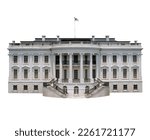 The White House on a plain white background