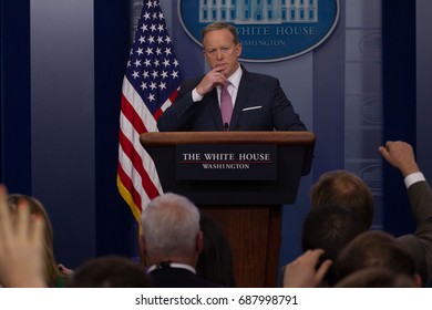 White House Press Secretary Sean Spicer Addresses The Press During The Daily Briefing, Friday, May 12, 2017.