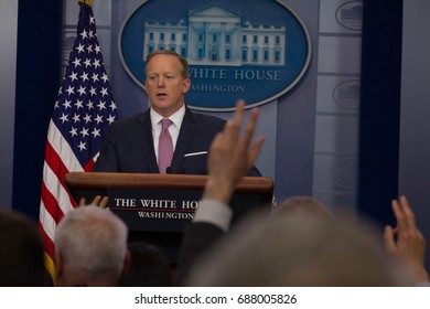 White House Press Secretary Sean Spicer Addresses The Press During The Daily Briefing, Friday, May 12, 2017.