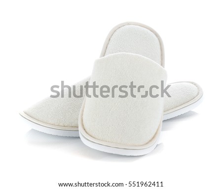 white house slipper isolated over white background