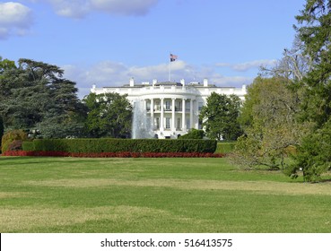 The White House In Washington DC, Is The Home And Residence Of The President Of The United States Of America And Popular Tourist Attraction