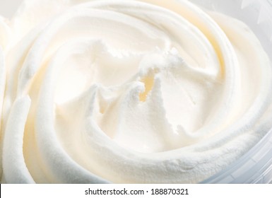 White Ice Cream Texture Macro Background