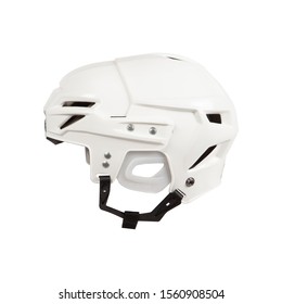 White ice hockey protective helmet isolated on white background - Powered by Shutterstock